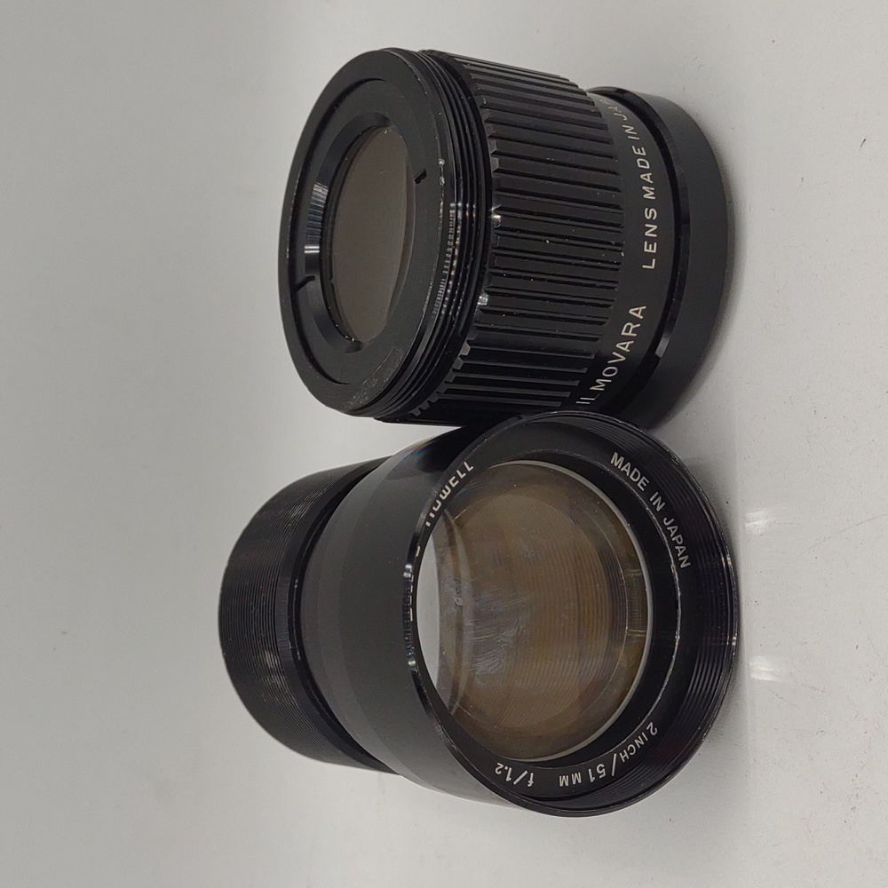 Vintage bell & Howell lot projection projector lens 2" f1.2 filmovara attachment
